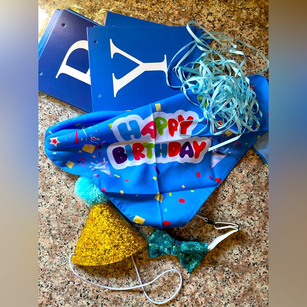 Dog Accessories Birthday Party Set -4pcs